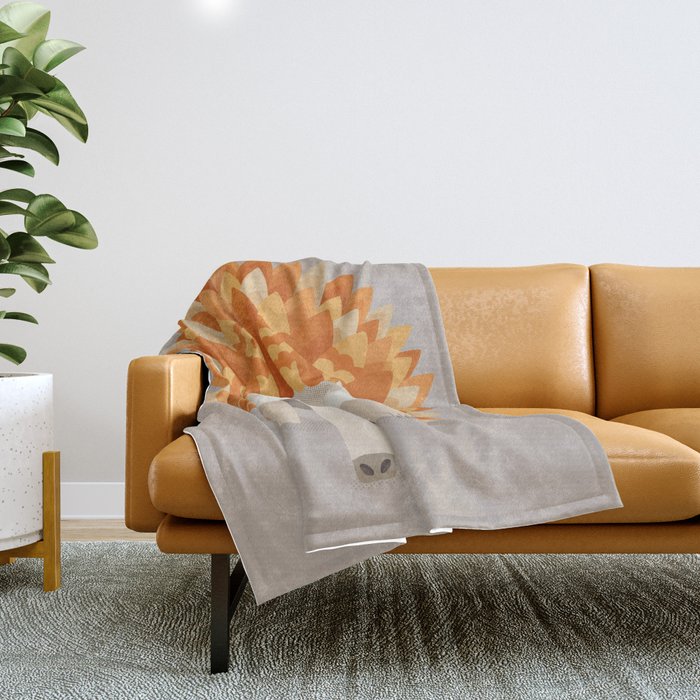 Whimsical Echidna Throw Blanket Gallery Image 1