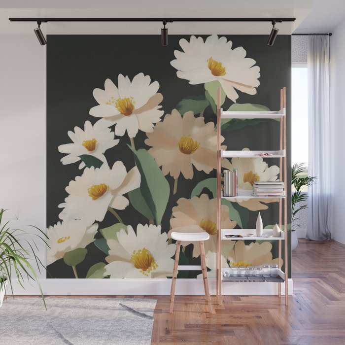 Soft Bloom Noir Wall Mural Gallery Image 1