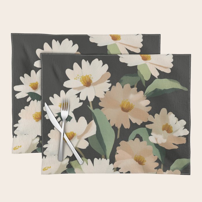 Soft Bloom Noir Placemat Gallery Image 1
