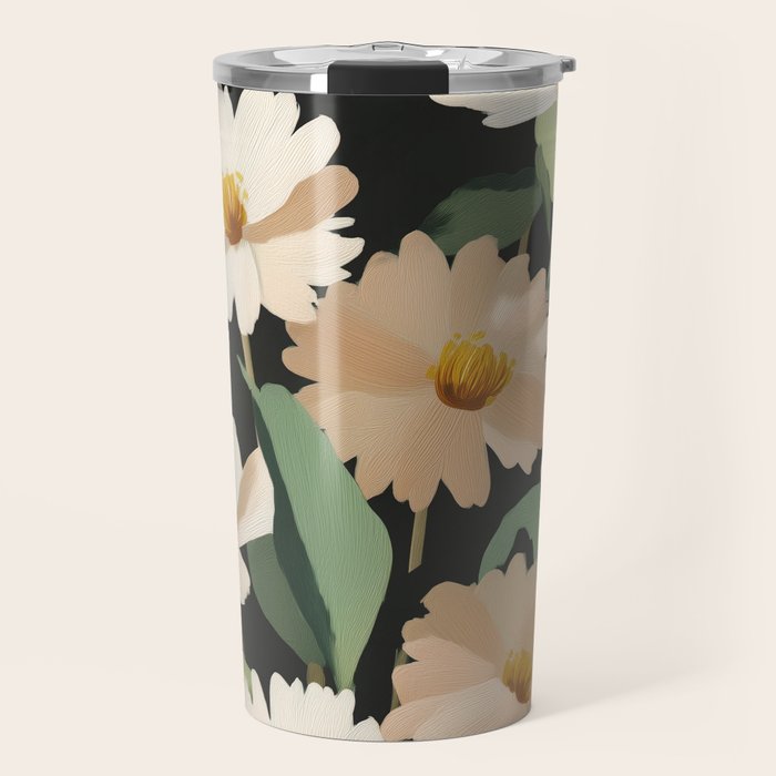 Soft Bloom Noir Travel Mug Gallery Image 1