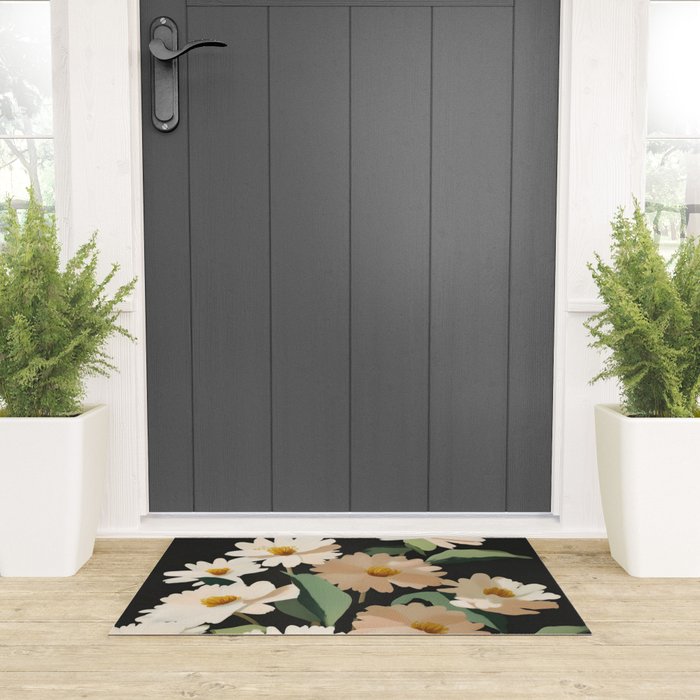 Soft Bloom Noir Welcome Mat Gallery Image 3