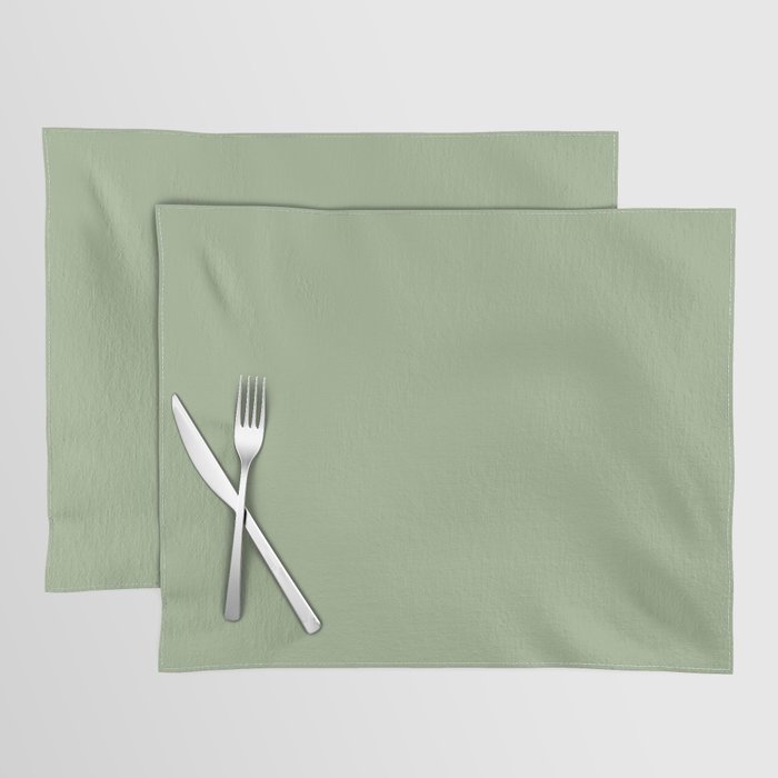 Sea Green Solid Matte Colour Blocks Placemat Gallery Image 1