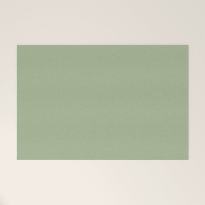Sea Green Solid Matte Colour Blocks Welcome Mat Gallery Image 1