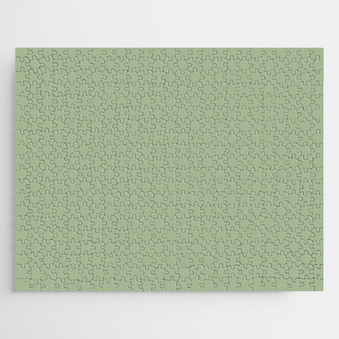 Sea Green Solid Matte Colour Blocks Jigsaw Puzzle Gallery Image 1