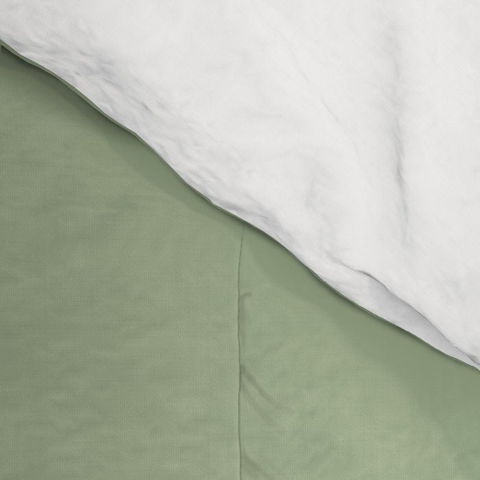 Sea Green Solid Matte Colour Blocks Comforter Gallery Image 4