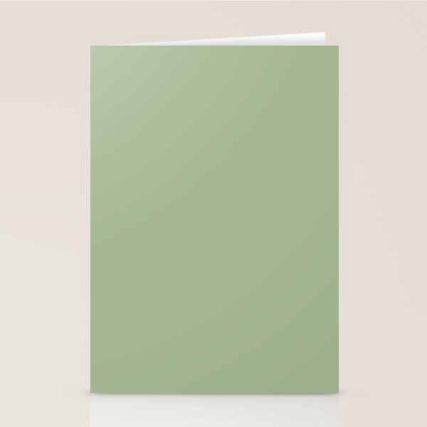 Sea Green Solid Matte Colour Blocks Stationery Card Gallery Image 1