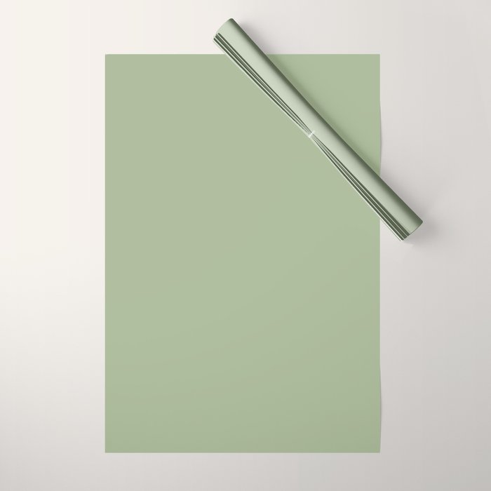 Sea Green Solid Matte Colour Blocks Wrapping Paper Gallery Image 1
