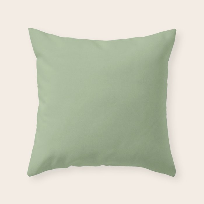 Sea Green Solid Matte Colour Blocks Throw Pillow Gallery Image 6