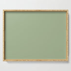 Sea Green Solid Matte Colour Blocks Serving Tray Gallery Image 1