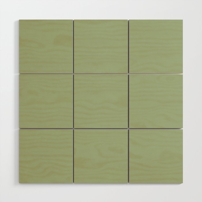 Sea Green Solid Matte Colour Blocks Wood Wall Art Gallery Image 1
