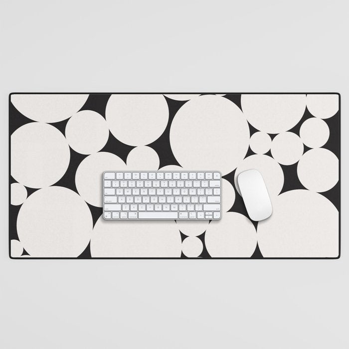 Circular Collage - Black and White Desk Mat Gallery Image 1