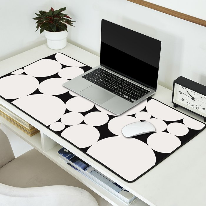 Circular Collage - Black and White Desk Mat Gallery Image 2