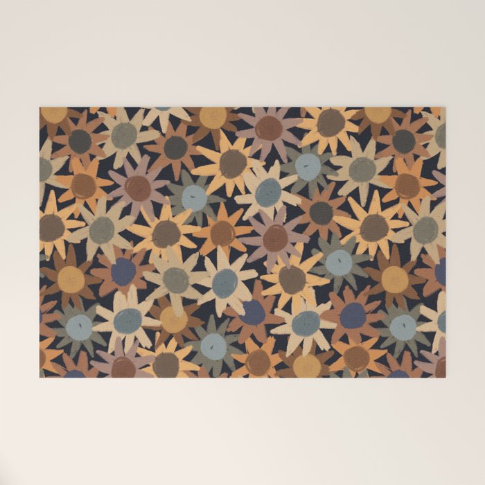 Hand Drawn Florals #5 Welcome Mat Gallery Image 1