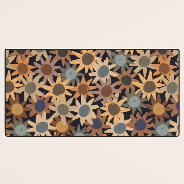 Hand Drawn Florals #5 Desk Mat Gallery Image 3