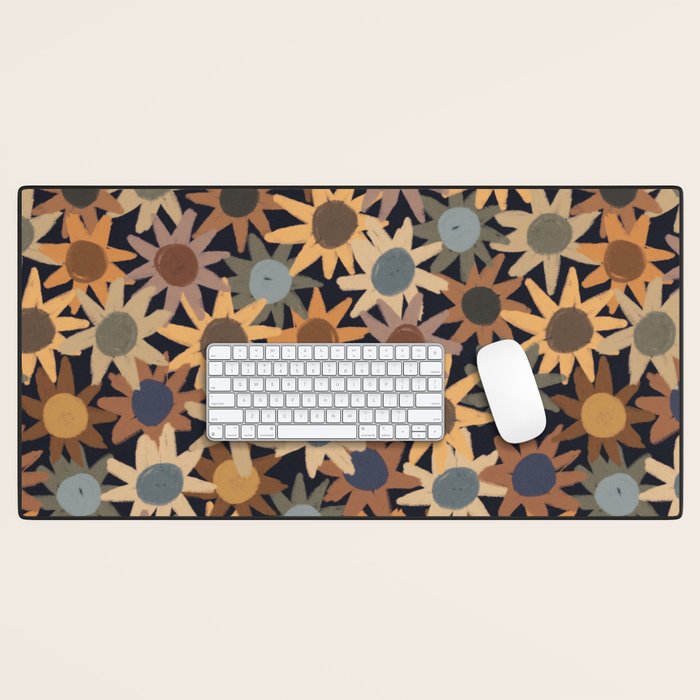 Hand Drawn Florals #5 Desk Mat Gallery Image 1