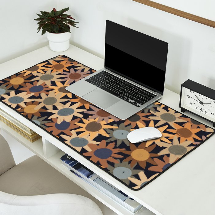 Hand Drawn Florals #5 Desk Mat Gallery Image 2