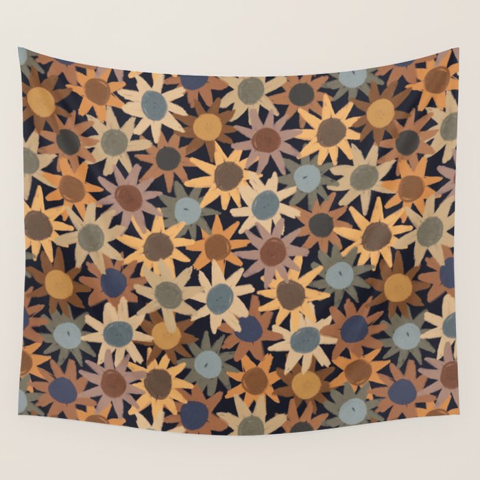 Hand Drawn Florals #5 Wall Tapestry Gallery Image 4