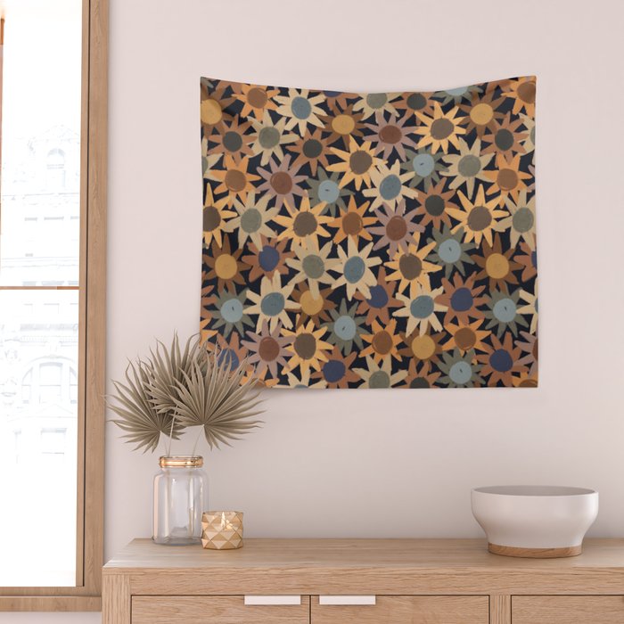Hand Drawn Florals #5 Wall Tapestry Gallery Image 2