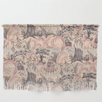 Fairytale Forest Raccoons - pink Wall Hanging Gallery Image 1
