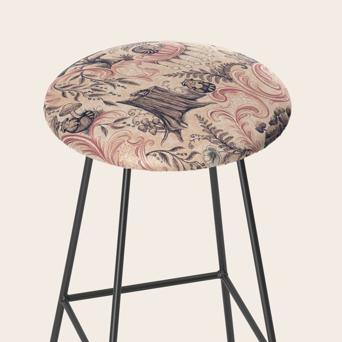 Fairytale Forest Raccoons - pink Stool Gallery Image 2