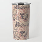Fairytale Forest Raccoons - pink Travel Mug Gallery Image 1