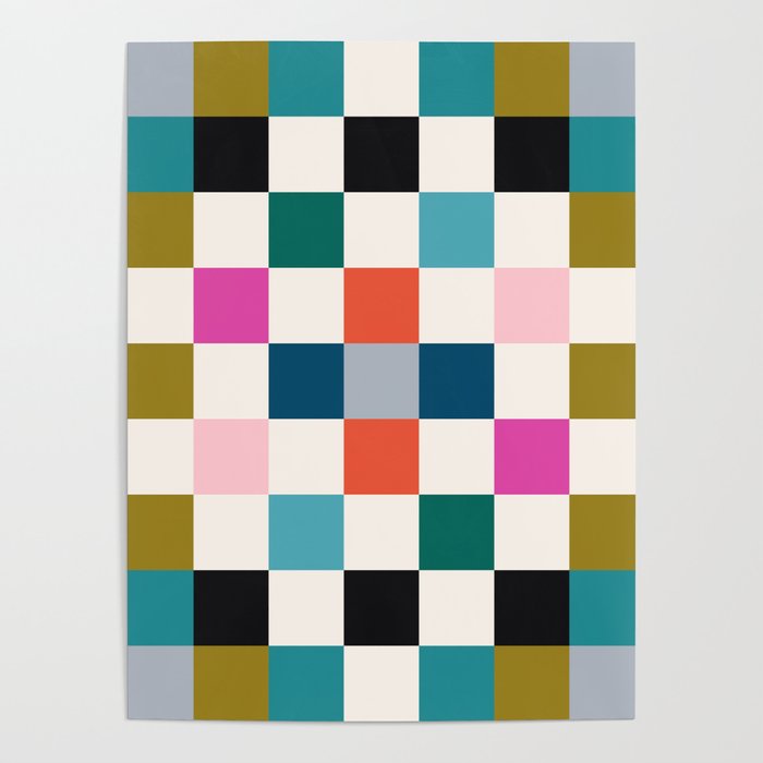 Colorful Checkerboard Poster Gallery Image 4
