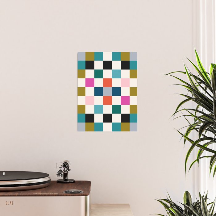 Colorful Checkerboard Poster Gallery Image 2