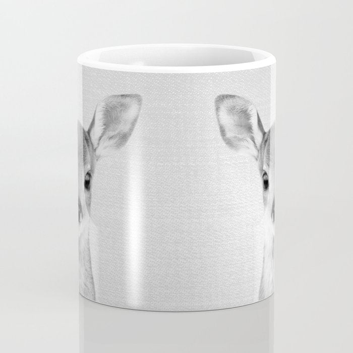 Baby Deer - Black & White Coffee Mug Gallery Image 4