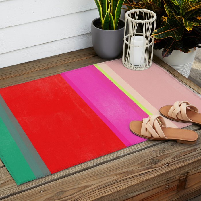stripe study 12 Outdoor Rug Gallery Image 2