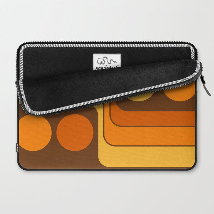 Retro 70s Style Geometric Design 747 Scandi Autumn Laptop Sleeve Gallery Image 2