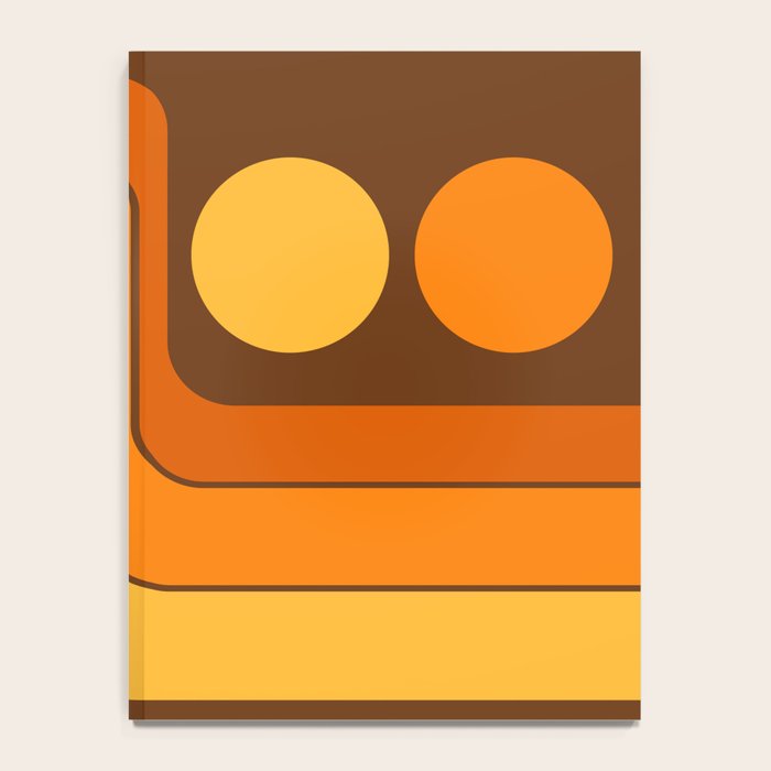 Retro 70s Style Geometric Design 747 Scandi Autumn Notebook Gallery Image 4