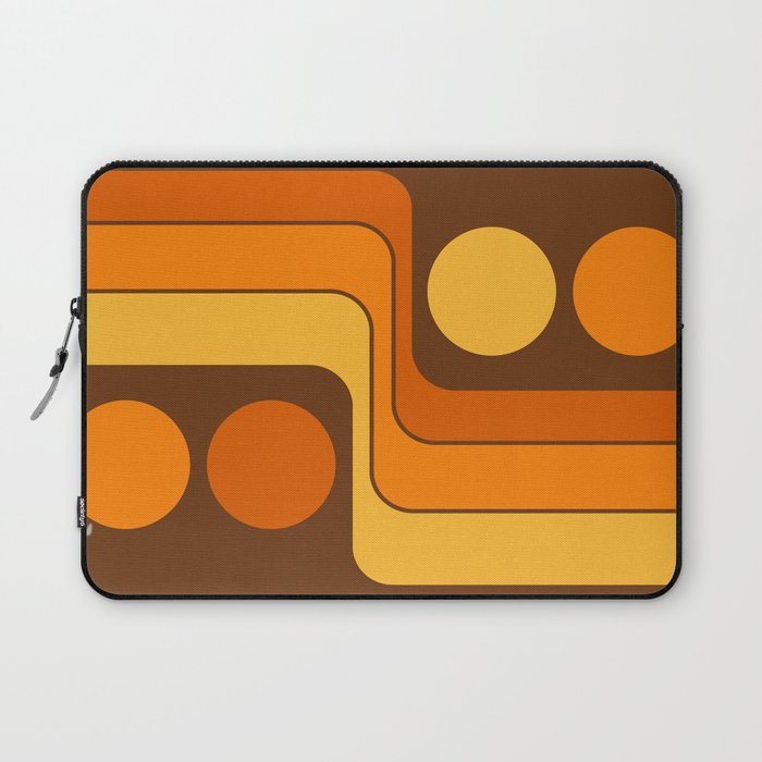 Retro 70s Style Geometric Design 747 Scandi Autumn Laptop Sleeve Gallery Image 1