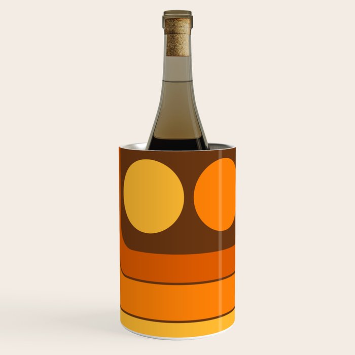 Retro 70s Style Geometric Design 747 Scandi Autumn Wine Chiller Gallery Image 3