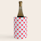 Red love heart checkered pattern Wine Chiller Gallery Image 3
