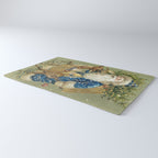 A Merry Christmas 1900 Father Christmas Festive Vintage Santa Antique Art Rug Gallery Image 3
