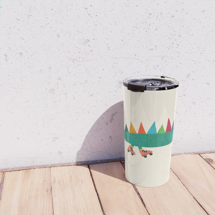 Crocodile on Roller Skates Travel Mug Gallery Image 4