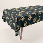 Brass Knuckles With Good Thoughts Tablecloth Gallery Image 1