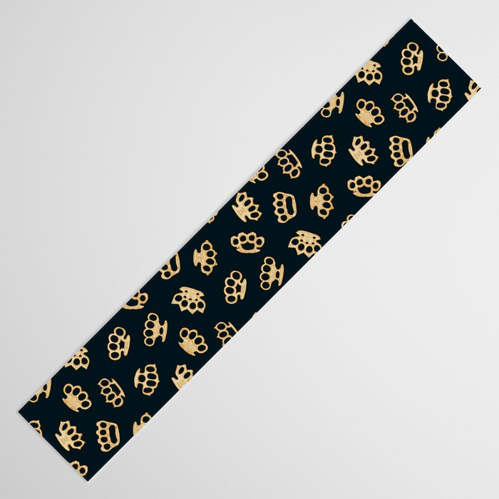 Brass Knuckles With Good Thoughts Table Runner Gallery Image 3