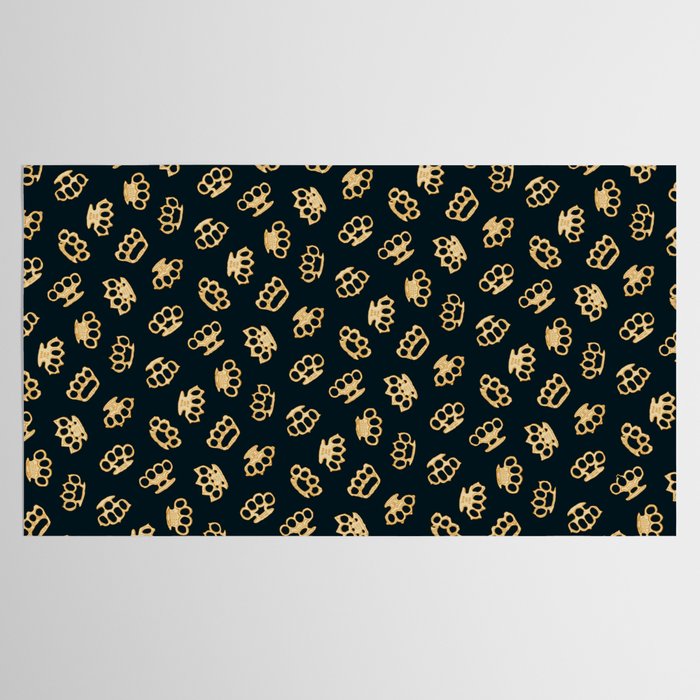 Brass Knuckles With Good Thoughts Tablecloth Gallery Image 2
