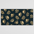 Brass Knuckles With Good Thoughts Desk Mat Gallery Image 3