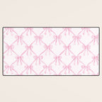 Pastel Pink Bows Coquette Aesthetic Vintage Romantic Feminine Preppy Bedroom Desk Mat Gallery Image 3