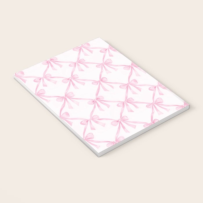 Pastel Pink Bows Coquette Aesthetic Vintage Romantic Feminine Preppy Bedroom Notebook Gallery Image 3