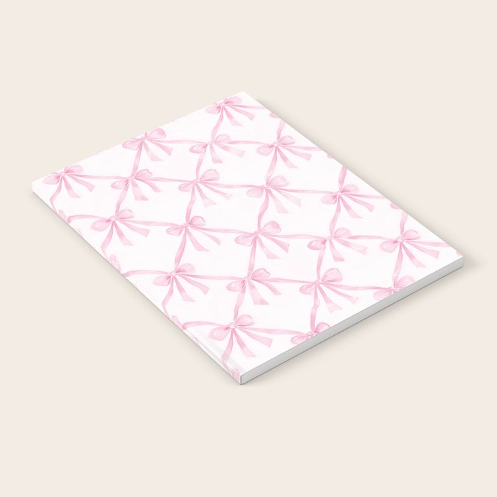 Pastel Pink Bows Coquette Aesthetic Vintage Romantic Feminine Preppy Bedroom Notebook Gallery Image 2