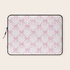 Pastel Pink Bows Coquette Aesthetic Vintage Romantic Feminine Preppy Bedroom Laptop Sleeve Gallery Image 1