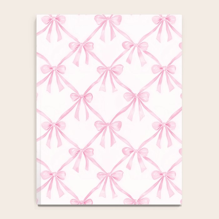 Pastel Pink Bows Coquette Aesthetic Vintage Romantic Feminine Preppy Bedroom Notebook Gallery Image 4