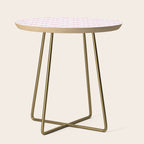 Pastel Pink Bows Coquette Aesthetic Vintage Romantic Feminine Preppy Bedroom Side Table Gallery Image 1