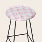 Pastel Pink Bows Coquette Aesthetic Vintage Romantic Feminine Preppy Bedroom Stool Gallery Image 2