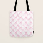 Pastel Pink Bows Coquette Aesthetic Vintage Romantic Feminine Preppy Bedroom Tote Bag Gallery Image 1
