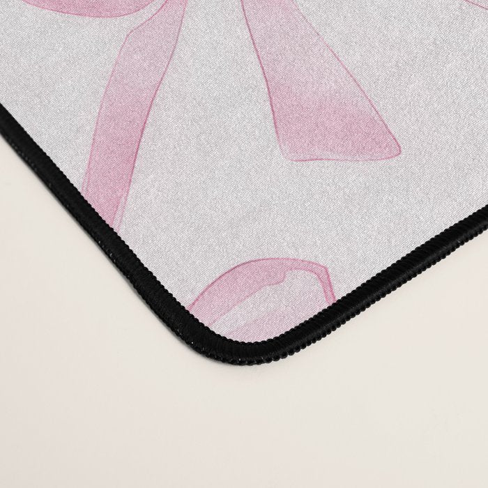 Pastel Pink Bows Coquette Aesthetic Vintage Romantic Feminine Preppy Bedroom Desk Mat Gallery Image 4