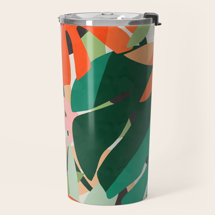 Tropical leaves in the jungle Travel Mug Gallery Image 2